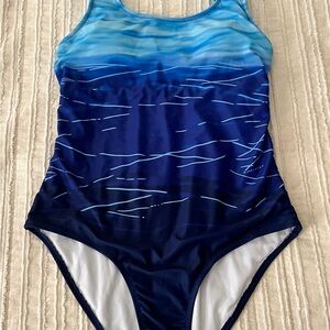 Blue Ombre One-Piece Swimsuit